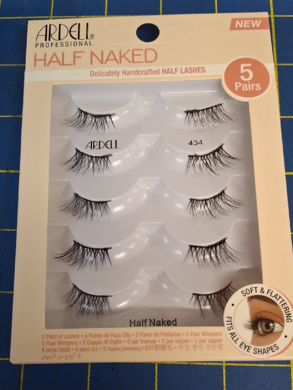 Ardell Half Naked Half Lashes — Black (5 Pairs) New